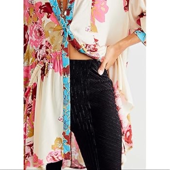 Free People Brunch A Bunch Boho Tunic Shirt L - Picture 3 of 11
